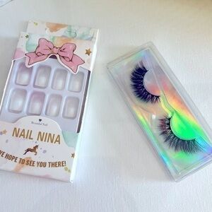 new in box eyelashes & nails bundle AC2